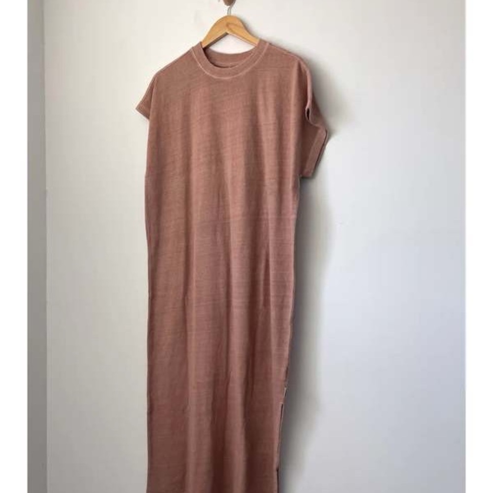 Women's Maxi T-Shirt Dress in Dusty Rose